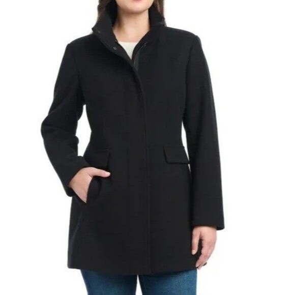 Vince Camuto Women's Full Zip & Snap Jacket Black NWT - Picture 3 of 4